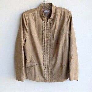 TanJay faux suede light zip jacket - tan/beige